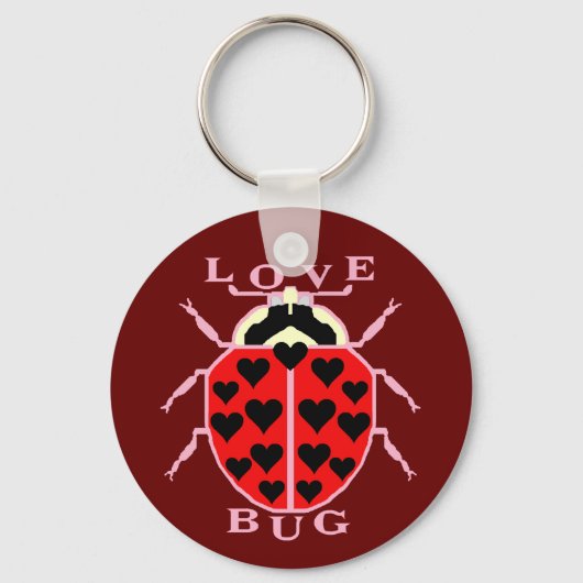 Porte-clés Bogue mignonne d'amour Saint Valentin Ladybug (Recto)