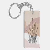 Porte-clés Boho Abstrait Moderne Succulente (Devant gauche)
