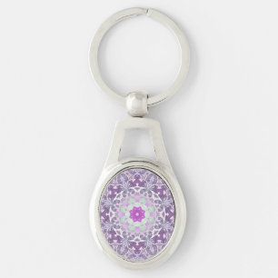 Porte-clés Boho chic bohème lilas violet mandala