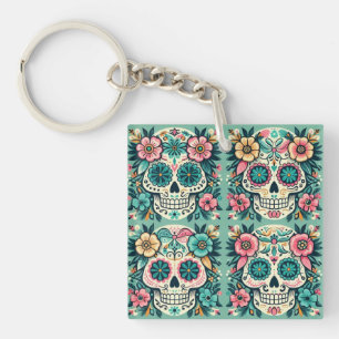 Porte-clés Boho Crânes de Sucre