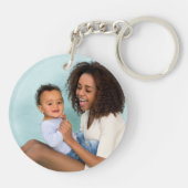 Porte-clés Boho Floral Wreath Meilleure Maman Jamais Photo (Dos)