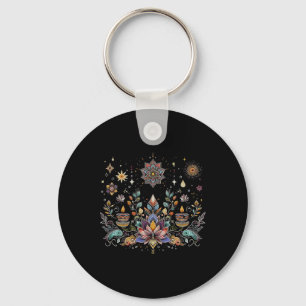 Porte-clés Boho Lotus Étoile Mandala Spirituel, Amateur de Yo