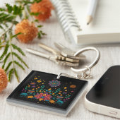Porte-clés Boho Lotus Mind Art (Devant Droit)