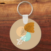 PORTE-CLÉS BOHO MINIMALIST FEUILLES (Recto)