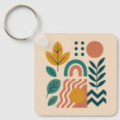 Porte-clés Boho moderne Abstrait Nature Wall Art (Recto)