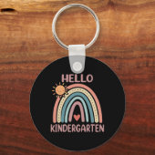 Porte-clés Boho Rainbow Heart For Teachers Women Hello Kinder (Recto)