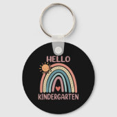 Porte-clés Boho Rainbow Heart For Teachers Women Hello Kinder (Verso)