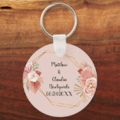 Porte-clés Boho Rose-Tone Floral Collage (Recto)