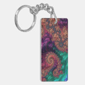 Porte-clés Boho Super Joyau coloré Tonage Abstrait Fractal (Devant gauche)