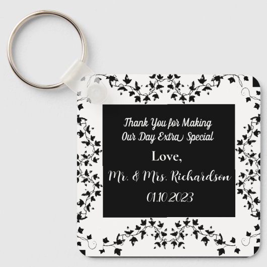 Porte-clés Boho Whimsical Botanical Wedding Favoriser Porte - (Recto)