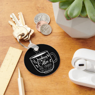 Porte-clés Boire Café Et Penser Anniversaire Cool Addict