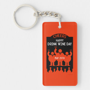 Porte-clés Boire la journée du vin 25 mai