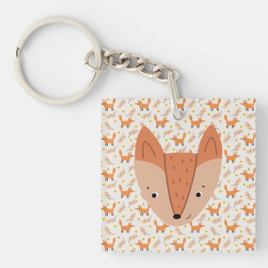 Porte-clés Bois Animaux Boho Design (Devant)