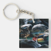 Porte-clés Bois Canards Étang (Devant)