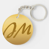 Porte-clés Bois Chèvre bélier chinois Année Zodiac Monogramme (Dos)