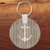 Porte-clés Bois détendu avec Ancre (Recto)