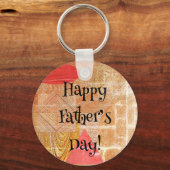 Porte-clés Bois - formes géométriques - Fête du Père (Recto)