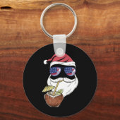Porte-clés Boisson à la noix de coco tropicale de Noël en jui (Recto)