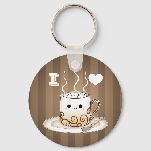 Porte-clés Boisson de cacao chaud Cute kawaii (Recto)