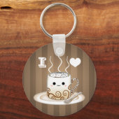 Porte-clés Boisson de cacao chaud Cute kawaii (Recto)