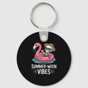 Porte-clés Boisson Flamingo Flottant Squelette aux Vibes de S
