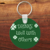Porte-clés Boissons Saint Patricks Day Funny Green (Recto)