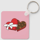 Porte-clés Boîte à chocolat de coeur de la Saint-Valentin (Dos)
