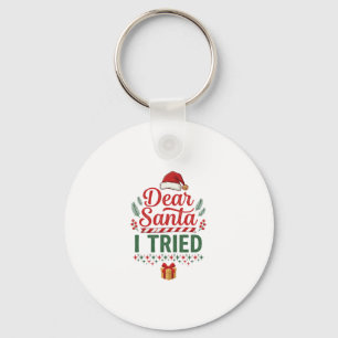 Porte-clés Boîte de Présent Chapeau de Noël Dear Santa Tried