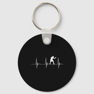 Porte-clés Boîte de rythme cardiaque ECG Pouls Boxeur Gants d