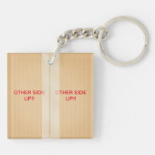 Porte-clés Boîte d'expédition miniature Texte personnalisé Wh (Dos)