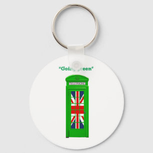 Porte-clés Boîte téléphonique londonienne "Go green"
