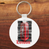 Porte-clés Boîte téléphonique Londres Souvenir Vintage (Recto)
