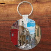 Porte-clés Boîte vintage rouge à Malte (Recto)