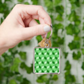 Porte-clés Boîtes 3D chromées - vert émeraude (main)