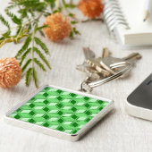 Porte-clés Boîtes 3D chromées - vert émeraude (Côté)