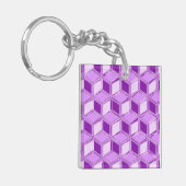 Porte-clés Boîtes Chrome 3-d - violet violet (Devant gauche)