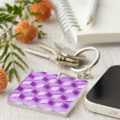 Porte-clés Boîtes Chrome 3-d - violet violet (Devant Droit)