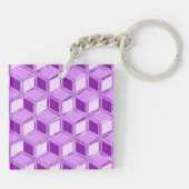 Porte-clés Boîtes Chrome 3-d - violet violet (Dos)
