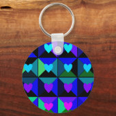 Porte-clés Boîtes de cœurs bleus (Recto)