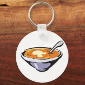 Porte-clés Bol soupe de tomate avec cuillère (Recto)