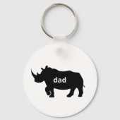 Porte-clés Bold Rhino Dad - Hommage en silhouette solide (Recto)