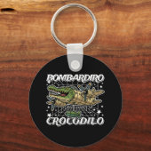 Porte-clés Bombardiro-crocodilo Italien brainrot Pas de mauva (Recto)