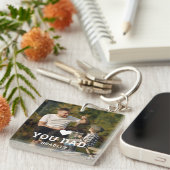 Porte-clés BON COEUR VOUS AIME PÈRE Noms de photos (Devant Droit)