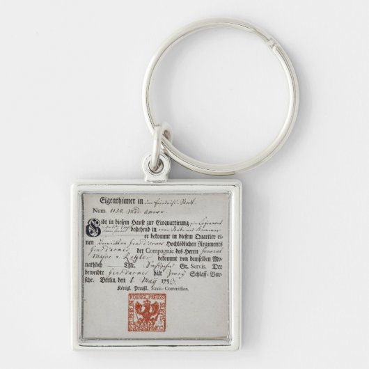 Porte-clés Bon d'hébergement, 1759 (Devant)