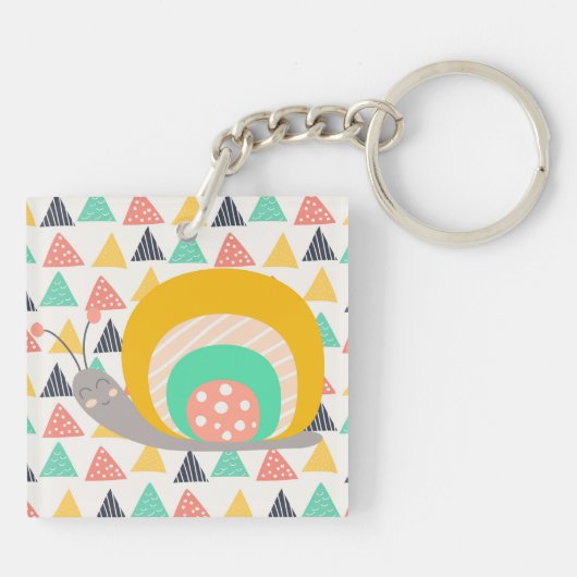 Porte-clés Bon escargot sur les triangles (Dos)