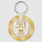 Porte-clés Bon marché, 50e anniversaire de Mariage Faveurs (Verso)