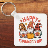 Porte-clés Bon thanksgiving Gnomes Automne saison (Recto)