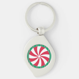 Porte-clés Bonbon de menthe de Noël amusant et fantaisiste