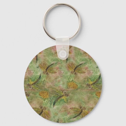 Porte-clés Bonbon en coton dragonfly (Recto)