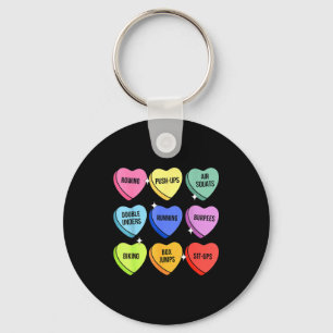Porte-clés Bonbons de travail à la gym coeur de la Saint-Vale